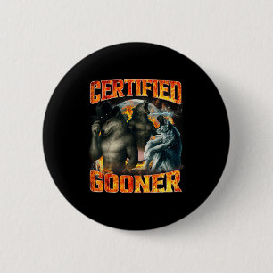 Chapa Redonda De 5 Cm Lobo Gooner Certificado Funny Bootleg Meme Papá
