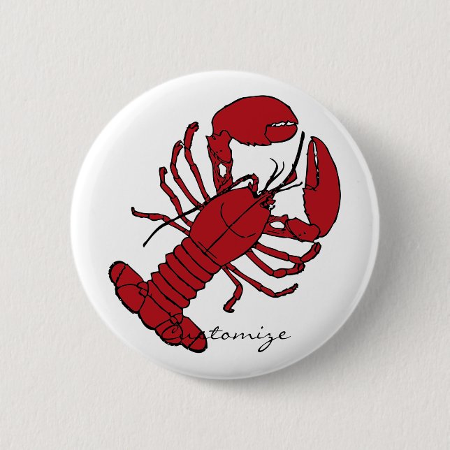 Chapa Redonda De 5 Cm Lobster de Red Maine Thunder_Cove (Anverso)