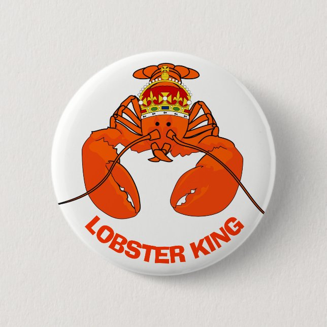 Chapa Redonda De 5 Cm Lobster King (Anverso)