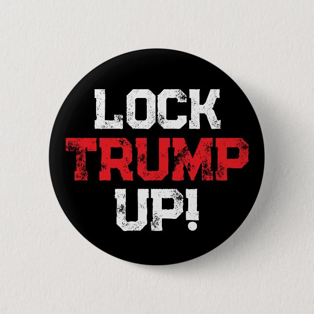 Chapa Redonda De 5 Cm Lock Trump Up Political (Anverso)