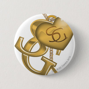 Chapa Redonda De 5 Cm Locket del oro de Supergirl