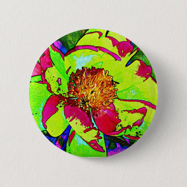 Chapa Redonda De 5 Cm Loco Peony (Anverso)