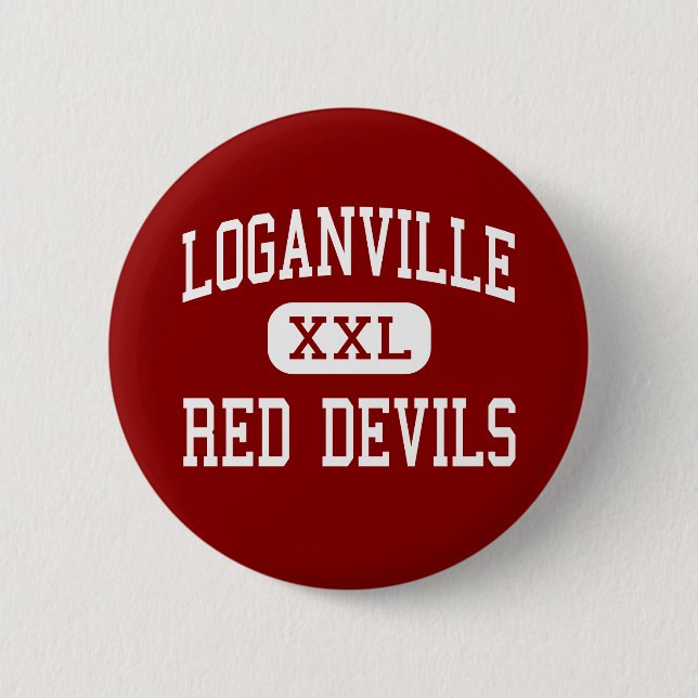 Chapa Redonda De 5 Cm Loganville - diablos rojos - alto - Loganville (Anverso)
