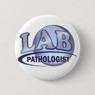 Chapa Redonda De 5 Cm LOGO azul de diversión PATOLÓGICA - LABORATORIO CL