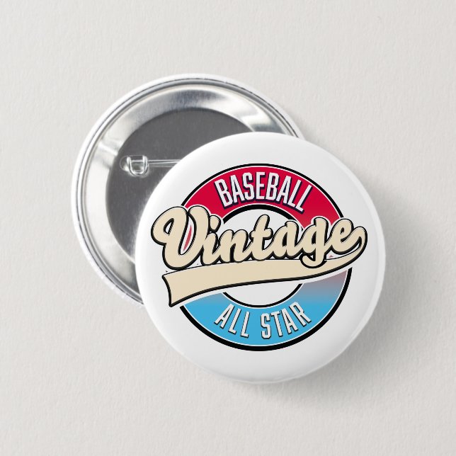 Chapa Redonda De 5 Cm Logo de All Star Baseball (Anverso y reverso)