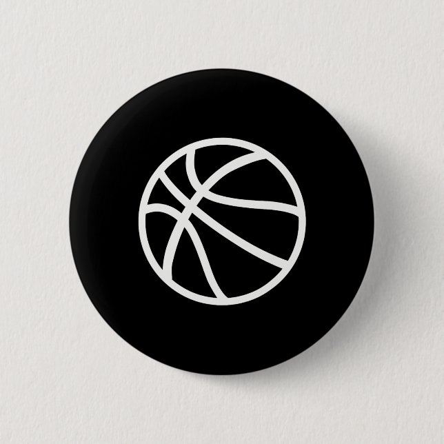 Chapa Redonda De 5 Cm Logo de baloncesto (Anverso)