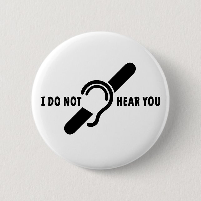 Chapa Redonda De 5 Cm Logo de Doven, slechthorend, doofheid, gehoorverli (Anverso)