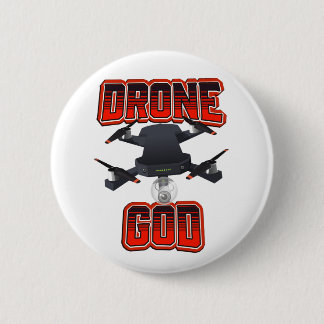 Chapa Redonda De 5 Cm Logo de Drone God
