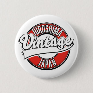Chapa Redonda De 5 Cm Logo de estilo vintage de Hiroshima japón