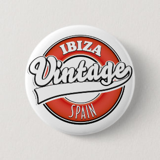 Chapa Redonda De 5 Cm Logo de estilo vintage de Ibiza