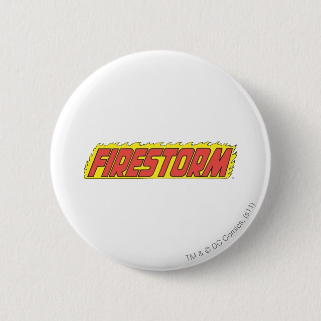 Chapa Redonda De 5 Cm Logo de Firestorm (Anverso)