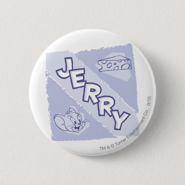 Chapa Redonda De 5 Cm Logo de Jerry Blue Cheese (Anverso)