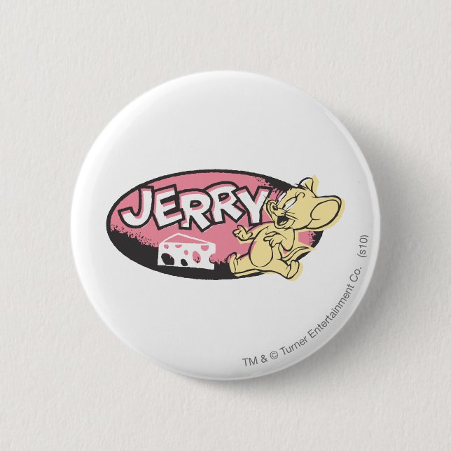 Chapa Redonda De 5 Cm Logo de Jerry Cheese (Anverso)