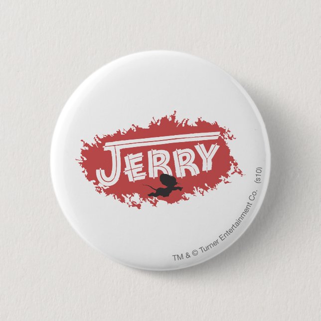 Chapa Redonda De 5 Cm Logo de Jerry Silhouette (Anverso)