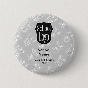Chapa Redonda De 5 Cm Logo de la escuela Minimalista moderna