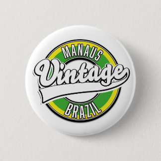 Chapa Redonda De 5 Cm Logo de Manaus Brasil