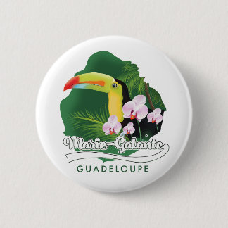 Chapa Redonda De 5 Cm Logo de Marie Galante Guadeloupe