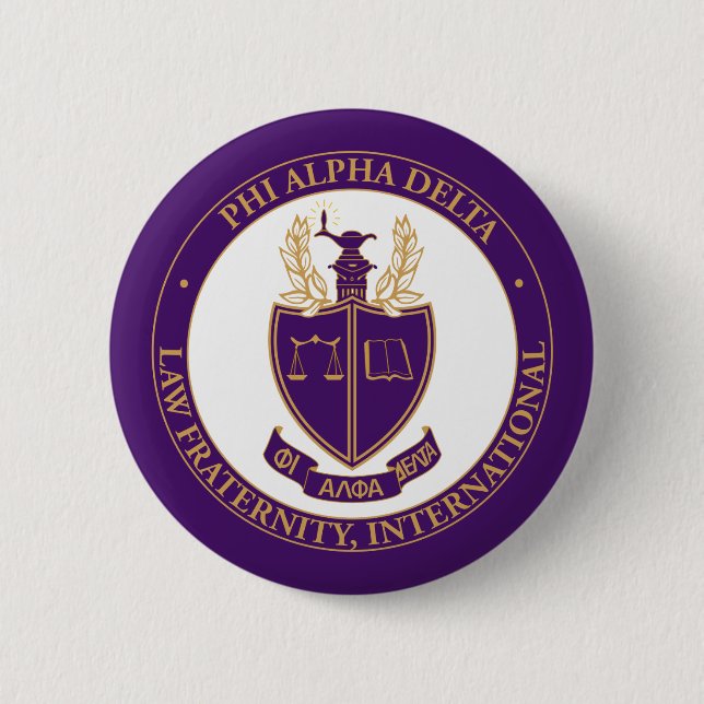 Chapa Redonda De 5 Cm Logo de Phi Alpha Delta (Anverso)