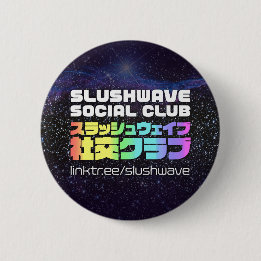 Chapa Redonda De 5 Cm Logo de Slushwave Social Club Square Jr