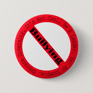 Chapa Redonda De 5 Cm Logo de Stop Bullying de Shirley Taylor