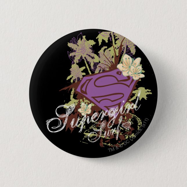 Chapa Redonda De 5 Cm Logo de Supergirl Surf (Anverso)