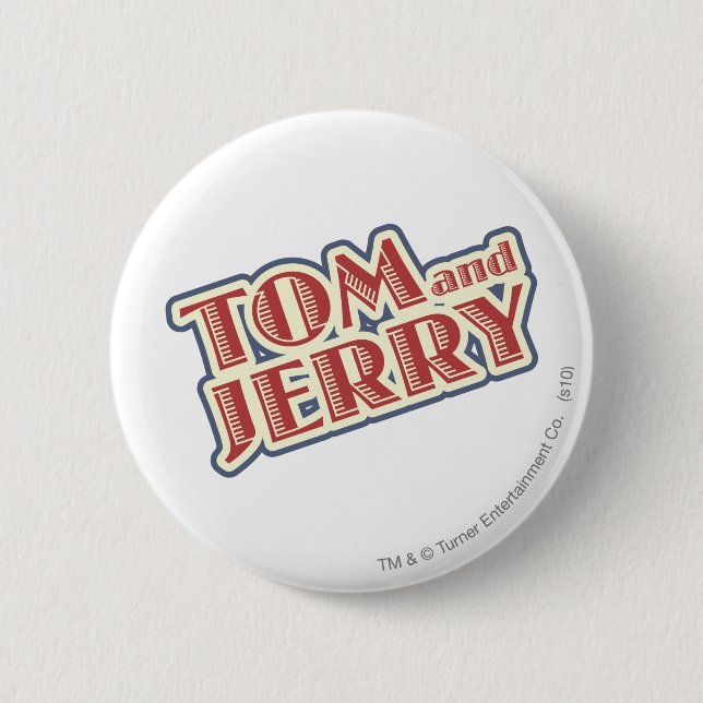 Chapa Redonda De 5 Cm Logo de Tom y Jerry (Anverso)