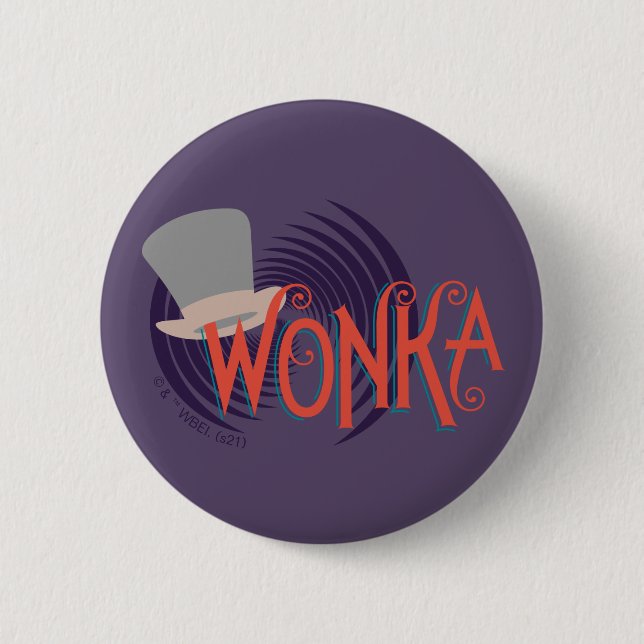 Chapa Redonda De 5 Cm Logo de Wonka Spiral (Anverso)
