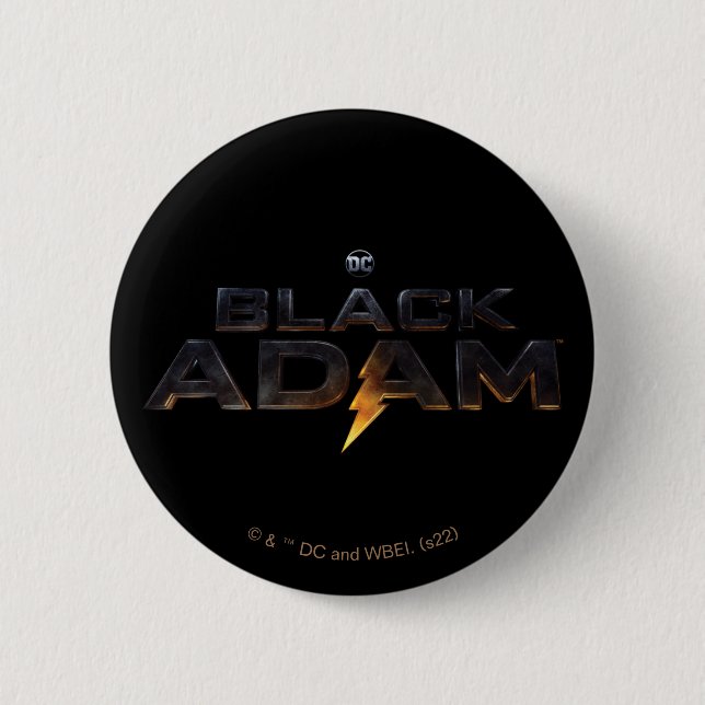 Chapa Redonda De 5 Cm Logo del Black Adam (Anverso)