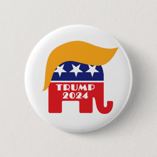 Chapa Redonda De 5 Cm Logo del presidente Trump 2024