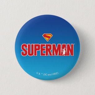Chapa Redonda De 5 Cm Logo en negrita de Superman clásico
