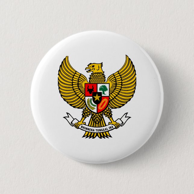Chapa Redonda De 5 Cm logo garuda (Anverso)