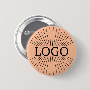 Chapa Redonda De 5 Cm LOGO marca empresa Peach