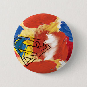 Chapa Redonda De 5 Cm Logo pintado por Superman