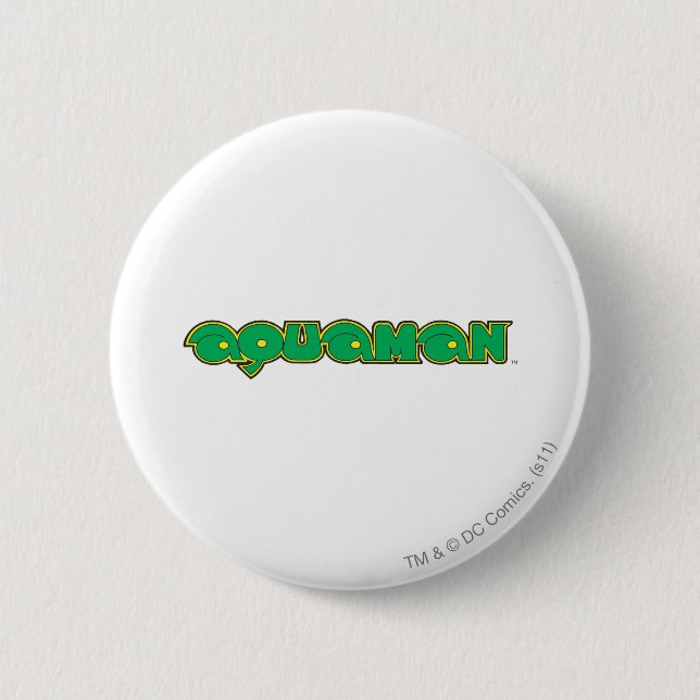 Chapa Redonda De 5 Cm Logo verde del Aquaman (Anverso)