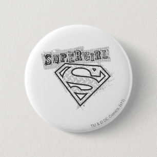 Chapa Redonda De 5 Cm Logotipo 1 de Supergirl