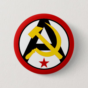 Chapa Redonda De 5 Cm logotipo Anarcho-comunista