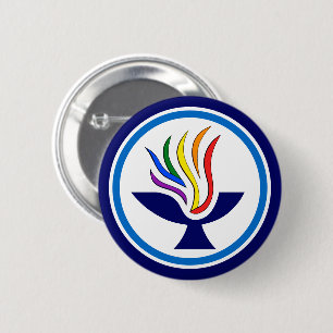 Chapa Redonda De 5 Cm Logotipo de cáliz de TVUUC