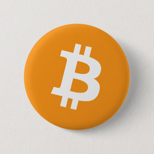 Chapa Redonda De 5 Cm Logotipo de criptografía de Bitcoin