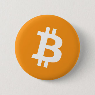 Chapa Redonda De 5 Cm Logotipo de criptografía de Bitcoin