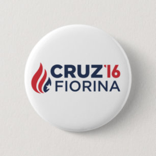 Chapa Redonda De 5 Cm Logotipo de Cruz Fiorina '16