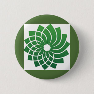 Chapa Redonda De 5 Cm Logotipo de Fiesta verde
