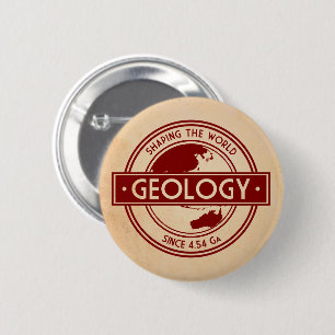 Chapa Redonda De 5 Cm Logotipo de Geología: Formando el Mundo (Asia/Aust