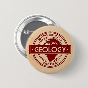 Chapa Redonda De 5 Cm Logotipo de Geología: Formando el Mundo (Europa)