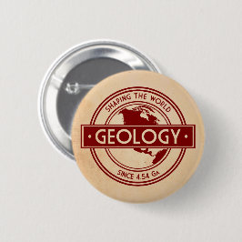 Chapa Redonda De 5 Cm Logotipo de Geología: Formando el Mundo (Norteamér