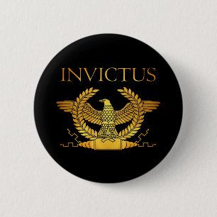 Chapa Redonda De 5 Cm logotipo de invictus golden