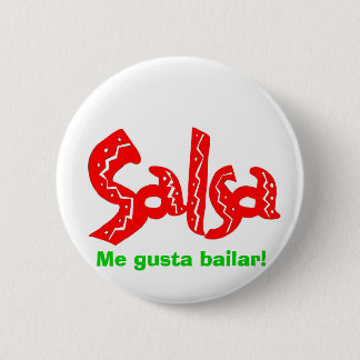 Chapa Redonda De 5 Cm Logotipo de la danza de la salsa