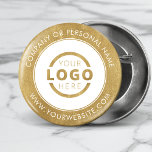 Chapa Redonda De 5 Cm Logotipo de la empresa personalizado Marketing cor<br><div class="desc">Crea tu propio pin de botón de pinback de personalizado con el logotipo de tu empresa y mensaje de marca personalizado o información de contacto. Este es un botón promocional para regalar para promocionar su negocio en ferias, conferencias y otros eventos de la empresa. Puede cambiar fácilmente el color de...</div>