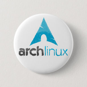 Chapa Redonda De 5 Cm Logotipo de Linux del arco