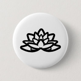 Chapa Redonda De 5 Cm Logotipo de Lotus blanco