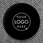 Chapa Redonda De 5 Cm Logotipo de personalizado | Negra Minimalista mode<br><div class="desc">Una sencilla plantilla de negocios en negro personalizado con un estilo minimalista moderno que se puede actualizar fácilmente con el logotipo de su empresa. Si necesitas ayuda para personalizar este producto,  por favor contáctame con el botón de mensaje que aparece a continuación y estaré encantado de ayudarte.</div>
